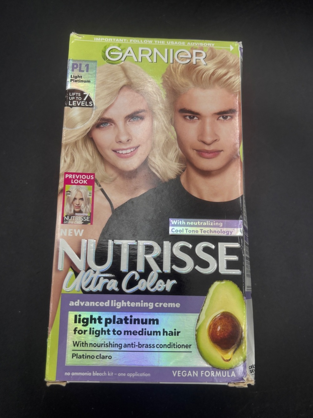 Garnier Nutrisse Ultra Nourishing Permanent Hair Color Light Platinum PL1